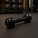 Ver imagem 2 de Halter Emborrachado 1kg Fortalecimento Pegada Firme Preto Iniciativa Fitness 1kg