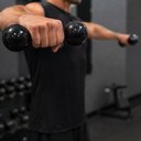 Ver imagem 7 de Halter Emborrachado 1kg Fortalecimento Pegada Firme Preto Iniciativa Fitness 1kg