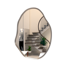 Ver imagem 1 de Espelho Orgânico Grande com Moldura Metal Decorativo 90x60cm Luxo