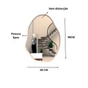 Ver imagem 3 de Espelho Orgânico Grande com Moldura Metal Decorativo 90x60cm Luxo