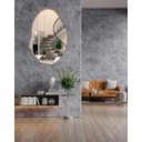 Ver imagem 2 de Espelho Orgânico Grande com Moldura Metal Decorativo 90x60cm Luxo