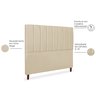 Cabeceira Estofada Cama Box Queen Carla 160cm Linho:bege - 4