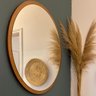 Espelho Redondo de Parede Estilo Minimalista 33 Cm - Moema - Mel - 3
