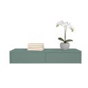 Ver imagem 3 de Aparador Penteadeira Console Suspenso Verde Laca