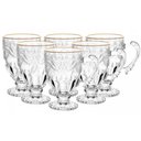 Ver imagem 1 de Jogo 6 Xicaras Cristal 190ml Borda Fio de Ouro Imperial Lyor