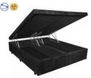 Ver imagem 2 de Cama Box Baú Casal Bi-Partido Green Preto Suede + Colchão Espuma D28 138x188x8