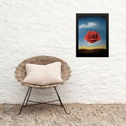Quadro Salvador Dalí La Rosa Mediativa 24x18cm:madeira Branca - 2
