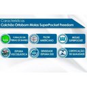 Ver imagem 4 de Colchão King Mola Molas Visco Ensacadas Superpocket Freedom Ortopillow D33 Cinza Ortobom