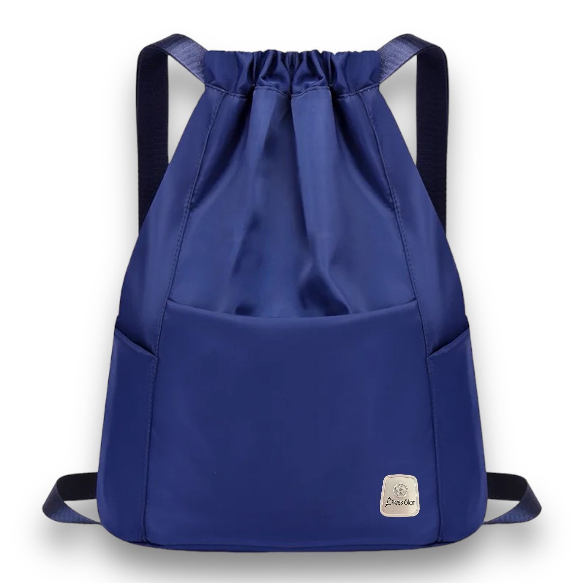 Mochila Bolsa Saco Esportiva Reforçada Academia Dobravel Bless Star Azul Escuro - 1