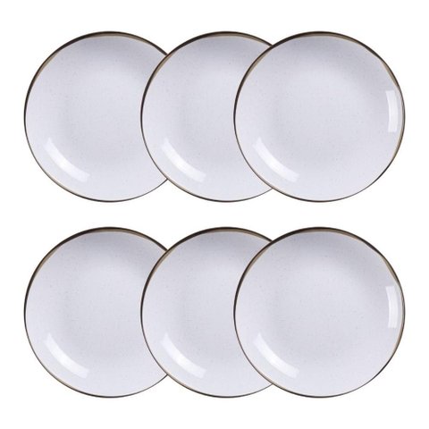 Conjunto 6 Pratos Fundos 21cm Canyon Porcelana Tramontina