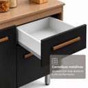 Ver imagem 6 de Armário Cozinha Completa Modulada 197cm com Balcão Cooktop Cor:Carvalho Preto