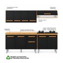 Ver imagem 5 de Armário Cozinha Completa Modulada 197cm com Balcão Cooktop Cor:Carvalho Preto