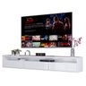 Rack Suspenso para TV Life 1.8 Branco Acetinado - MóveisAqui - 1