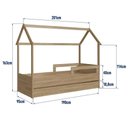 Ver imagem 3 de Cama Infantil com Colchão Montessoriana Auxiliar Marrom