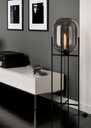Ver imagem 6 de Luminária de Chão Piso 100cm Globo Vidro Fumê Cinza Espelhada Coluna Pedestal Lv-Ash-3 Gimpo