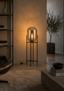 Ver imagem 4 de Luminária de Chão Piso 100cm Globo Vidro Fumê Cinza Espelhada Coluna Pedestal Lv-Ash-3 Gimpo