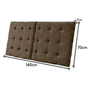Ver imagem 2 de Cabeceira Estofada 140cm Dobrável P/ Cama de Casal Moderna: Chocolate