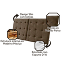 Ver imagem 3 de Cabeceira Estofada 140cm Dobrável P/ Cama de Casal Moderna: Chocolate