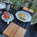 Ver imagem 1 de Jogo Americano Grid Preto com Trilho de Mesa 7 peças