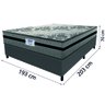 Cama Box Casal King Colchão Gazin com Molas Ensacadas Rubi Suede Cinza/preto - 3