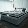 Cama Box Casal King Colchão Gazin com Molas Ensacadas Rubi Suede Cinza/preto - 2