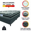 Ver imagem 5 de Cama Box Casal King Colchão Gazin com Molas Ensacadas Rubi Suede Cinza/preto