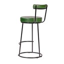 Ver imagem 4 de Banqueta Alta Cozinha 70cm Encosto Industrial Aço Kit 2 Ziria Pu Verde S02 - D’Rossi