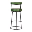 Ver imagem 5 de Banqueta Alta Cozinha 70cm Encosto Industrial Aço Kit 2 Ziria Pu Verde S02 - D’Rossi