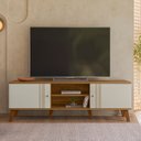 Ver imagem 7 de Rack Bancada para Tv 65 Pol 160cm Sia Nature/off Z49 - Mpozenato