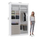 Ver imagem 3 de Guarda Roupa Modulado 134,50cm 4 Portas e 4 Gavetas Alpes Luciane Móveis