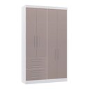 Ver imagem 1 de Guarda Roupa Modulado 134,50cm 4 Portas e 4 Gavetas Alpes Luciane Móveis