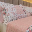 Ver imagem 4 de Kit Colcha Queen Bouti Cobre Leito Estampado 3 Peças Cor:Patchwork