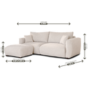 Ver imagem 2 de Sofá Heaven 5 Lugares, 2,50m com Puff e Assento Supermacio e Design Moderno | de Casa Decor