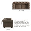 Ver imagem 3 de Sofa 2 Lugares Capitone Acorde 190 cm Pes MDF Courino Tcs 729 Moll