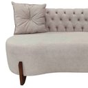 Ver imagem 5 de Sofá 2 Lugares Orgânico Curvo Tókio 150cm Bouclé Bege
