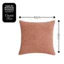 Ver imagem 4 de Capa de Almofada Tecido Rosê Charlote Premium 42x42cm - Jolitex
