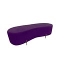 Ver imagem 2 de Puff Decorativo Orgânico Alana Veludo Roxo