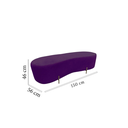 Ver imagem 6 de Puff Decorativo Orgânico Alana Veludo Roxo