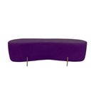 Ver imagem 3 de Puff Decorativo Orgânico Alana Veludo Roxo