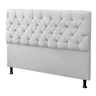 Cabeceira Cama Box Casal Estofada Sofia 140cm:suede Branco - 1