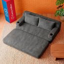 Ver imagem 2 de Sofá Cama Nami 1,50m Xpand Tech Tecido Velourê Cinza Escuro Cama Inbox