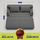Ver imagem 4 de Sofá Cama Nami 1,50m Xpand Tech Tecido Velourê Cinza Escuro Cama Inbox