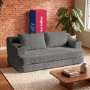 Ver imagem 1 de Sofá Cama Nami 1,50m Xpand Tech Tecido Velourê Cinza Escuro Cama Inbox