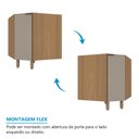 Ver imagem 4 de Balcão de Cozinha Canto Diagonal 1 Porta sem Tampo 74cm Vitra Luciane Móveis