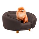 Ver imagem 4 de Mini Cama Poltrona Pet Lary Baby para Cachorro Veludo Marrom - Desk Design
