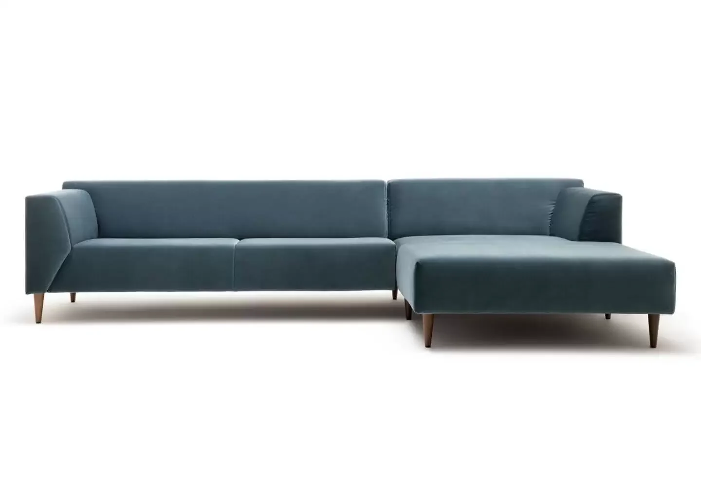 Sofá em L com chaise de casal 3,13m x 1,71m - ROD001:azul
