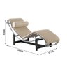 Chaise Lc-4 Cromada em Sued Bege - 2