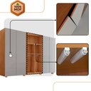 Ver imagem 5 de Guarda Roupa Casal Coliseu Gold Mdf 6 Portas e 6 Gavetas com Pés Modera Mobília
