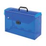 Caixa Box com Alça para Pasta Suspensa A4 e Ofício Polipropileno Transparente AZUL - 1