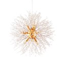 Ver imagem 1 de Lustre Pendente Cristal Flor Dente De Leão 50 Cm Para Sala Estar Jantar E Quarto: Dourado